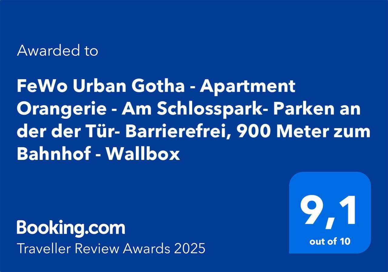Fewo Urban Gotha - Apartment Orangerie - Am Schlosspark- Parken An Der Der Tuer- Barrierefrei, 900 Meter Zum Bahnhof - Wallbox ภายนอก รูปภาพ